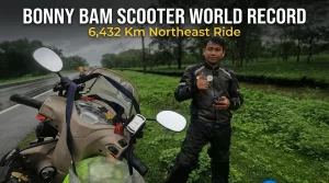 World Record: Bonny Bam’s Insane 6,432 km Ride on TVS Jupiter