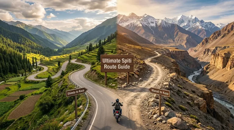 Shimla to Kaza vs Manali to Kaza: Best Spiti Route for Riders